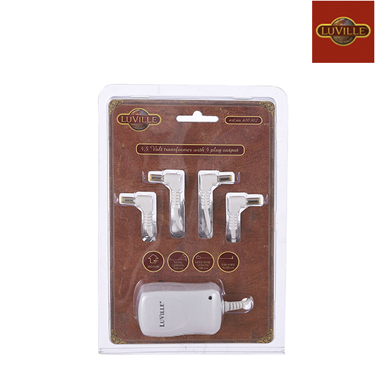 Switch adapter 4,5 LuVille Switch adapter 4,5 volt with 4 plugs out - l7xw4xh5cm - Afbeelding 1